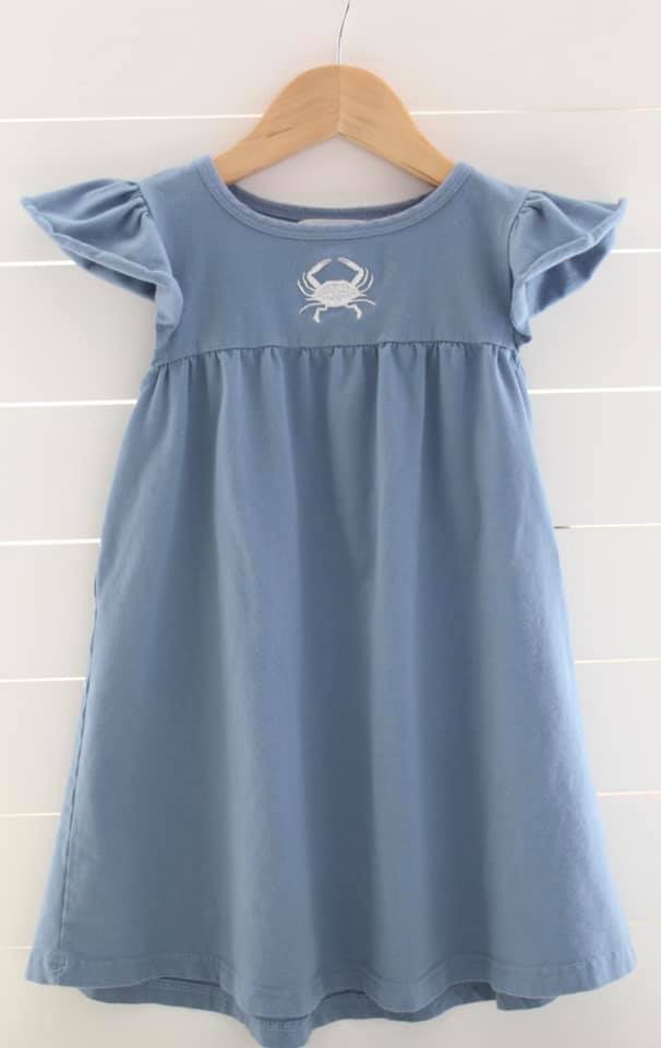Flutter Sleeve Crab Dress