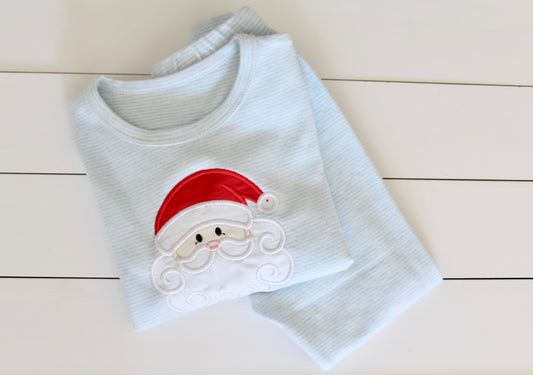 Boys Long Sleeve Santa PJs